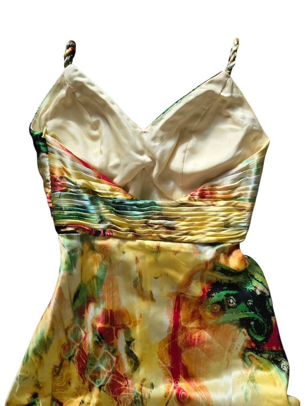 Cache VTG 100% Silk Y2k NWOT Halter Dress - Picture 3 of 6